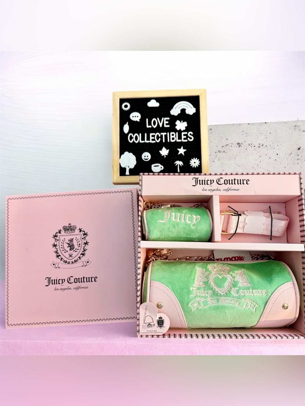 Juicy Couture 3-Piece Barrel Bag Gift Set – Brand New in Original Gift Box👜